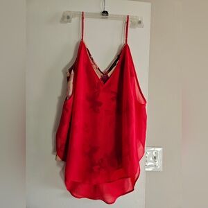 Flowy pink floral tank